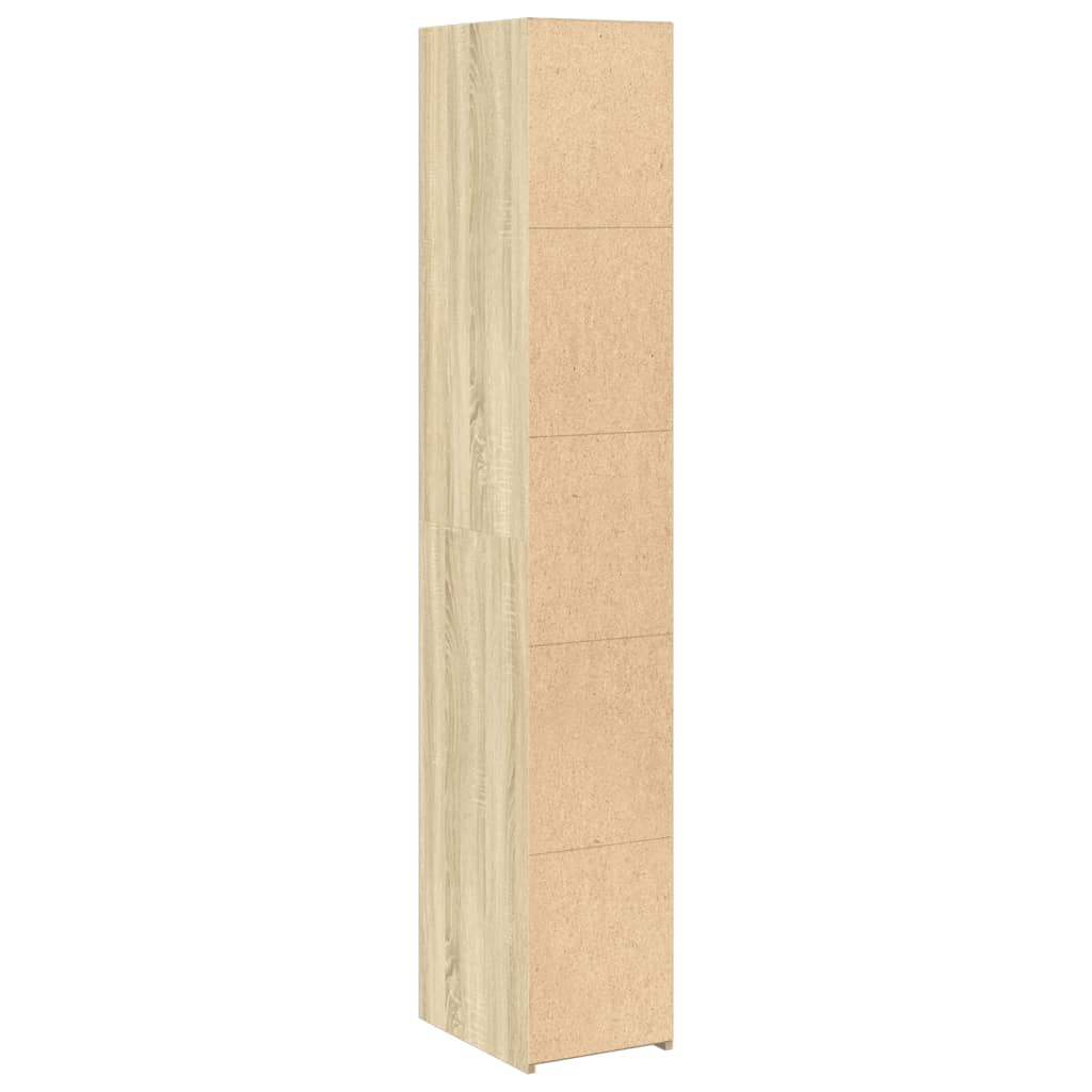 reol 30x41x185 cm konstrueret træ sonoma-eg