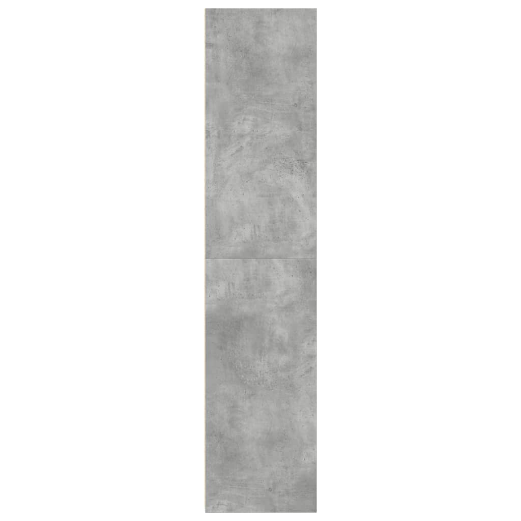 reol 30x41x185 cm konstrueret træ betongrå