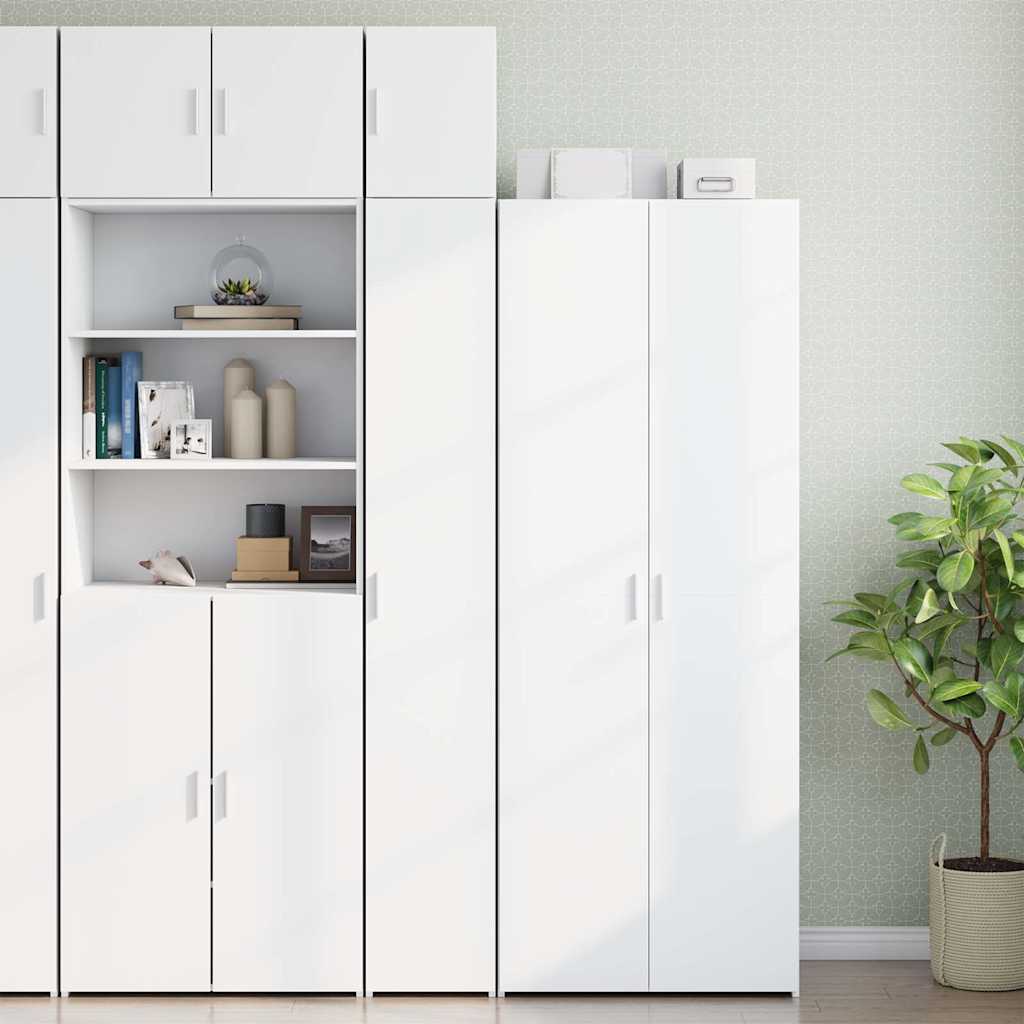 skab 30x42,5x225 cm smalt konstrueret træ hvid