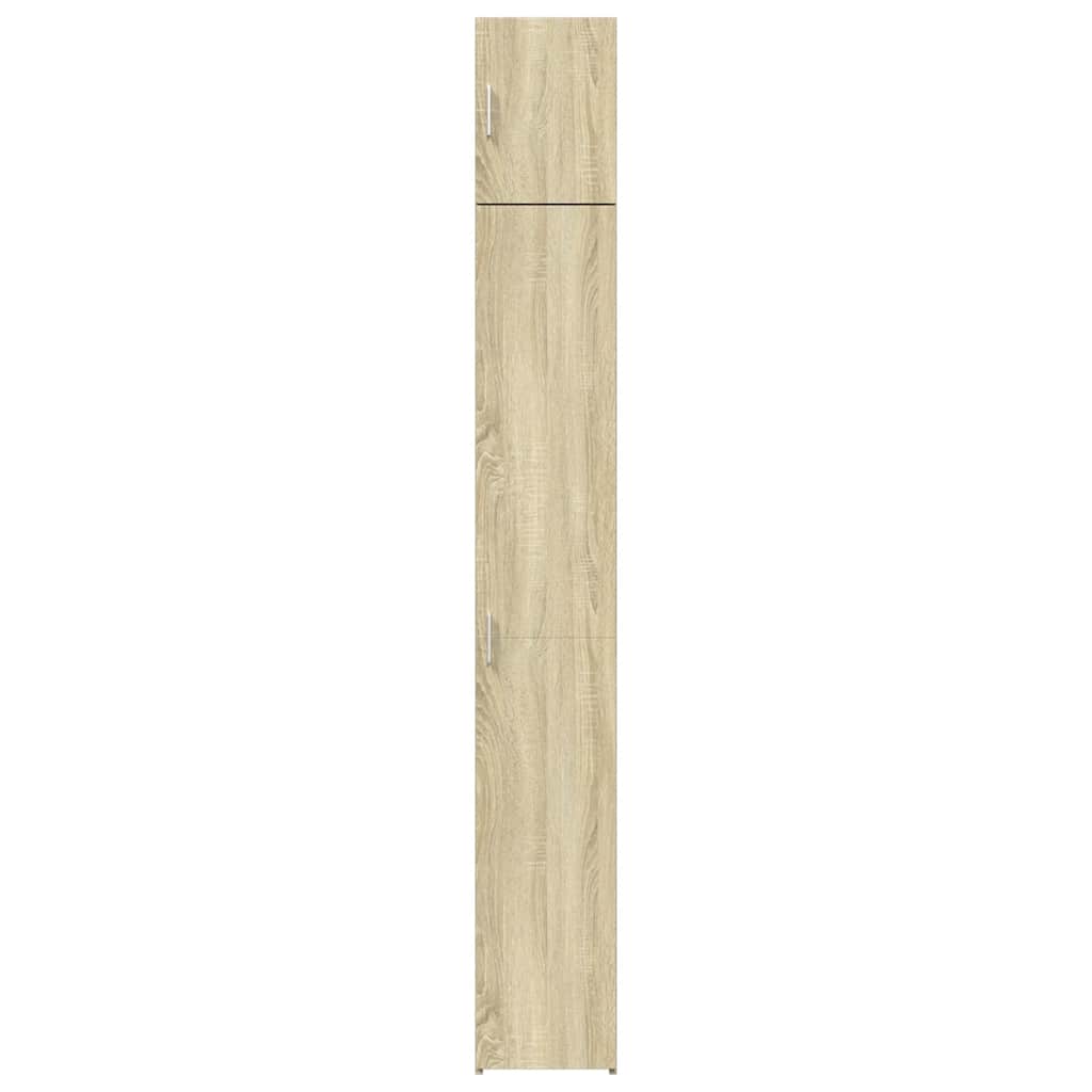skab 30x42,5x225 cm smalt konstrueret træ sonoma-eg