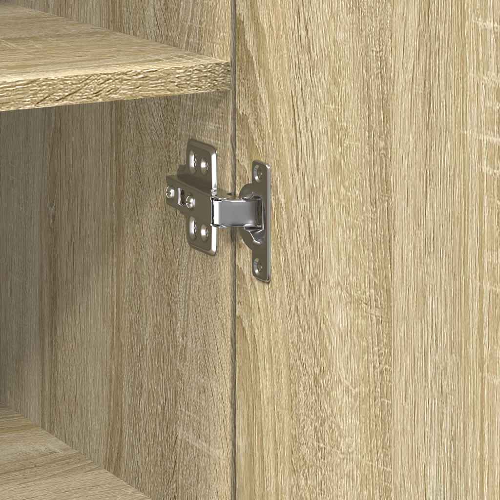 skab 30x42,5x225 cm smalt konstrueret træ sonoma-eg