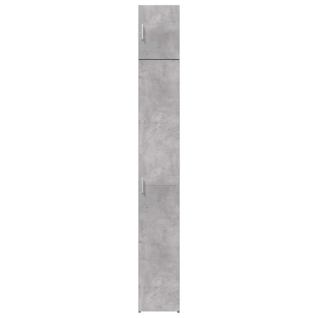 skab 30x42,5x225 cm smalt konstrueret træ betongrå