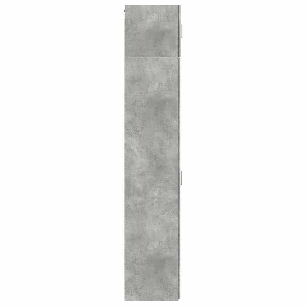 skab 30x42,5x225 cm smalt konstrueret træ betongrå