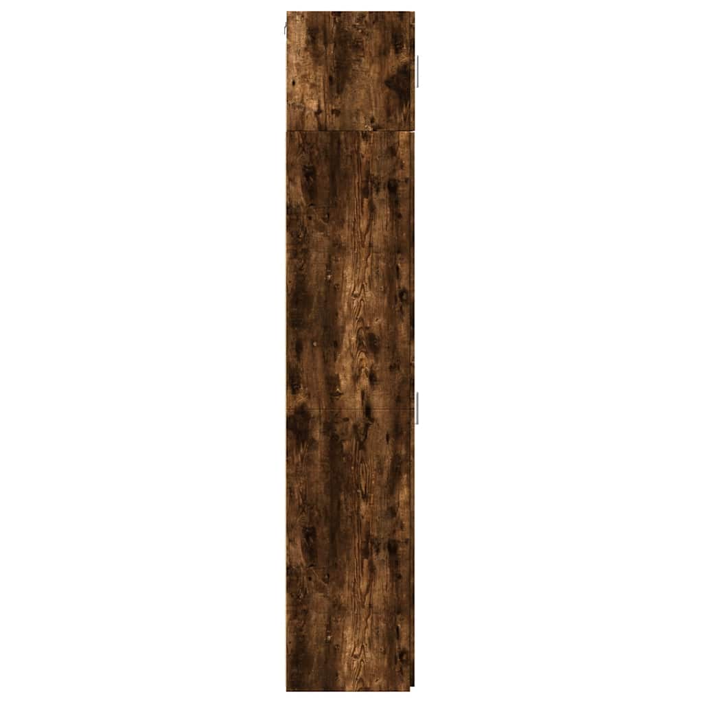 skab 30x42,5x225 cm smalt konstrueret træ røget egetræsfarve