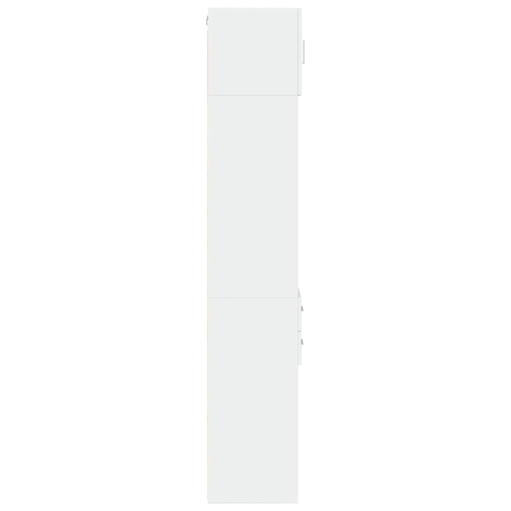 kontorreol 30x42,5x225 cm konstrueret træ hvid