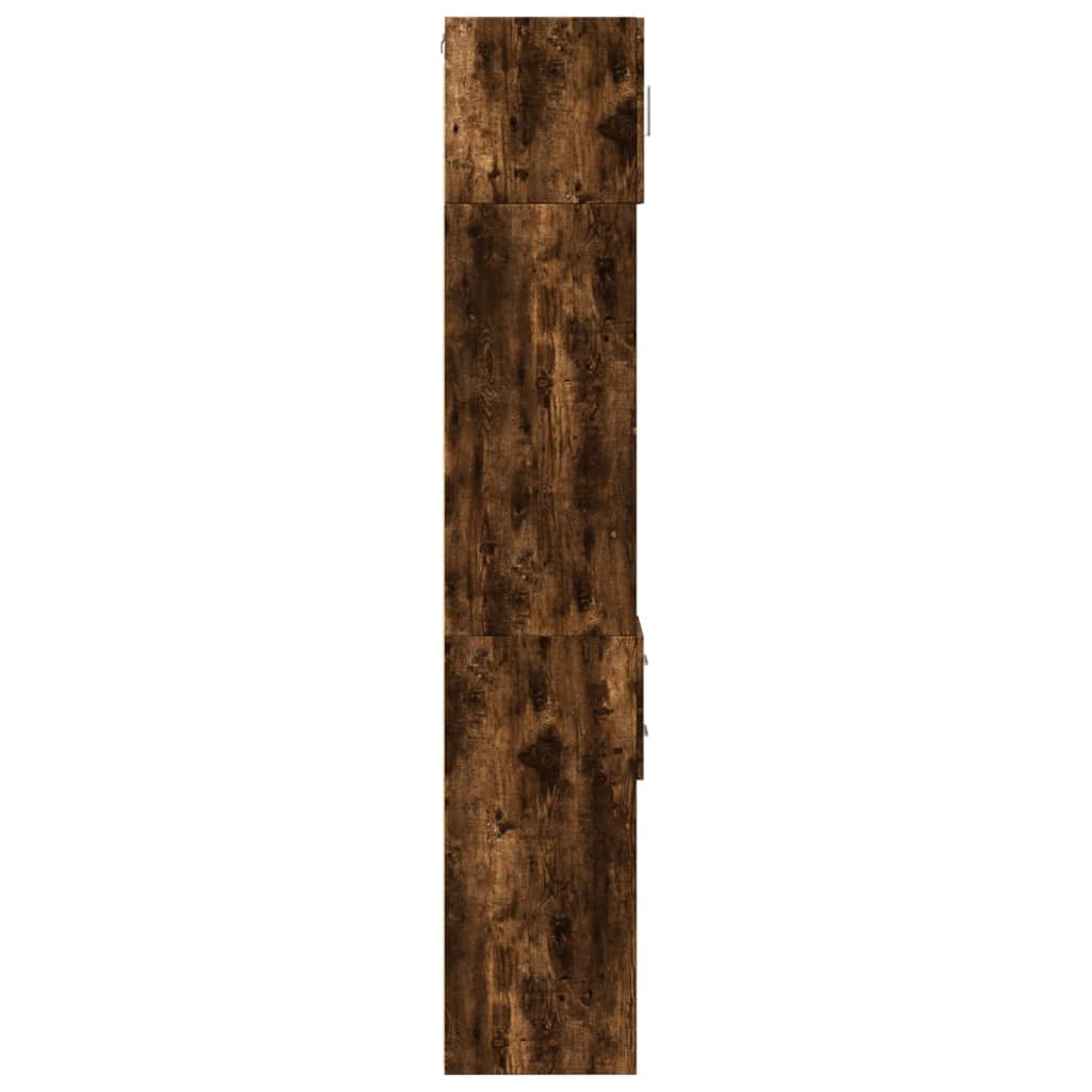 skab 30x42,5x225 cm smalt konstrueret træ røget egetræsfarve