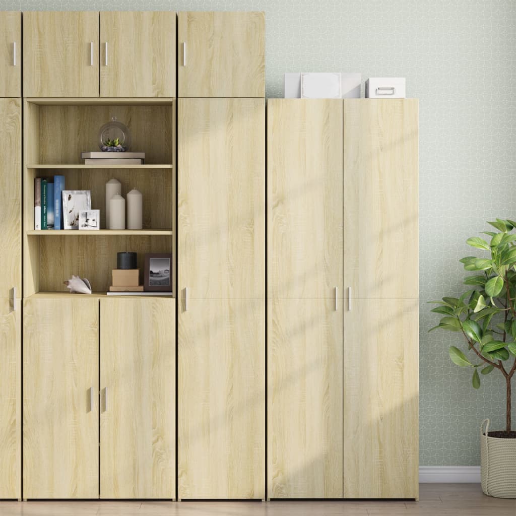 skab 40x42,5x225 cm smalt konstrueret træ sonoma-eg