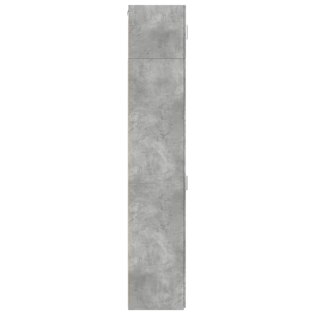 skab 40x42,5x225 cm smalt konstrueret træ betongrå