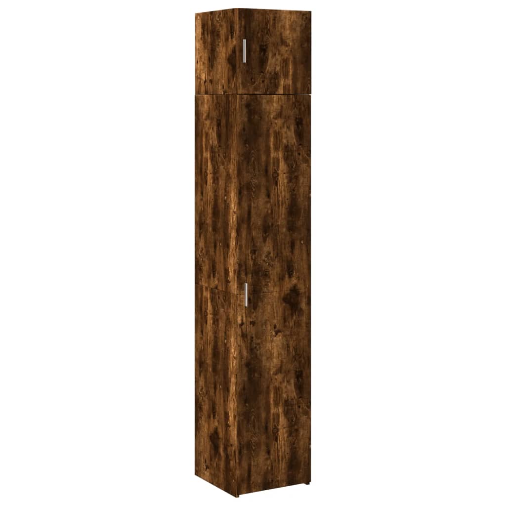 skab 40x42,5x225 cm smalt konstrueret træ røget egetræsfarve