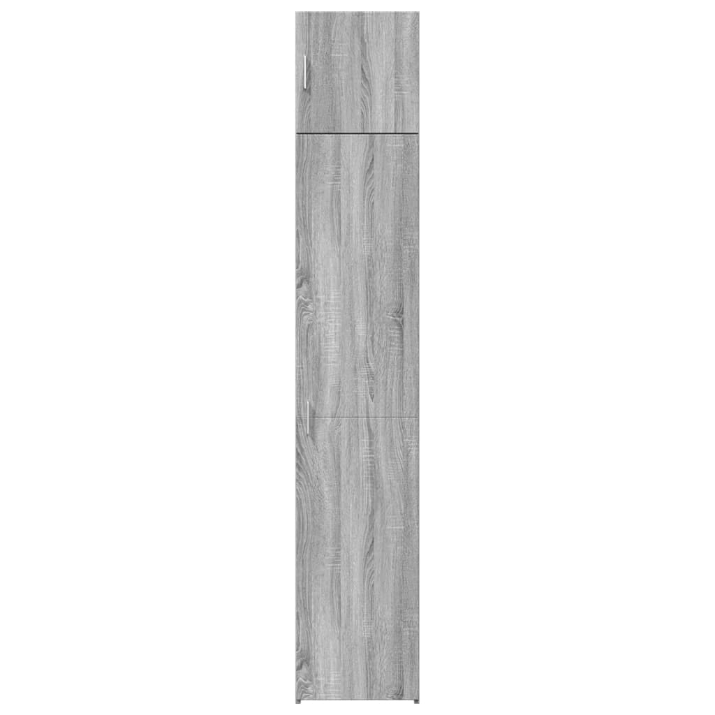 skab 40x42,5x225 cm smalt konstrueret træ grå sonoma-eg