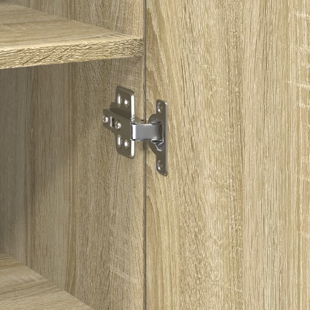 skab 45x42,5x225 cm smalt konstrueret træ sonoma-eg