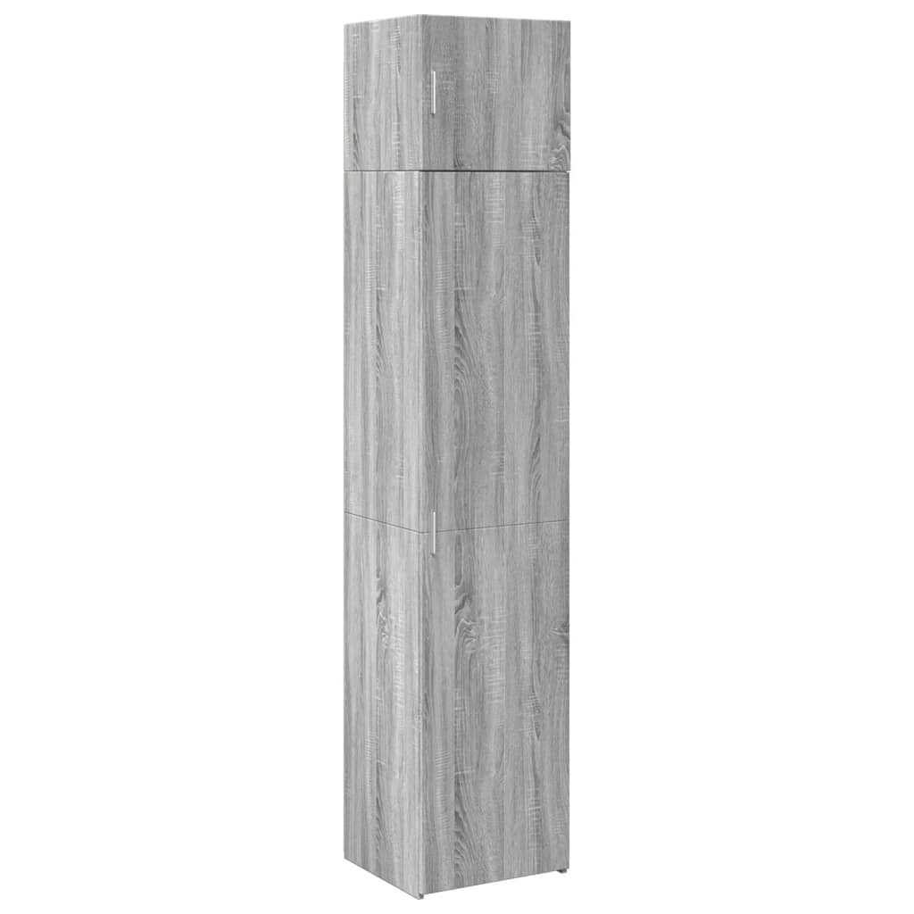 skab 45x42,5x225 cm smalt konstrueret træ grå sonoma-eg