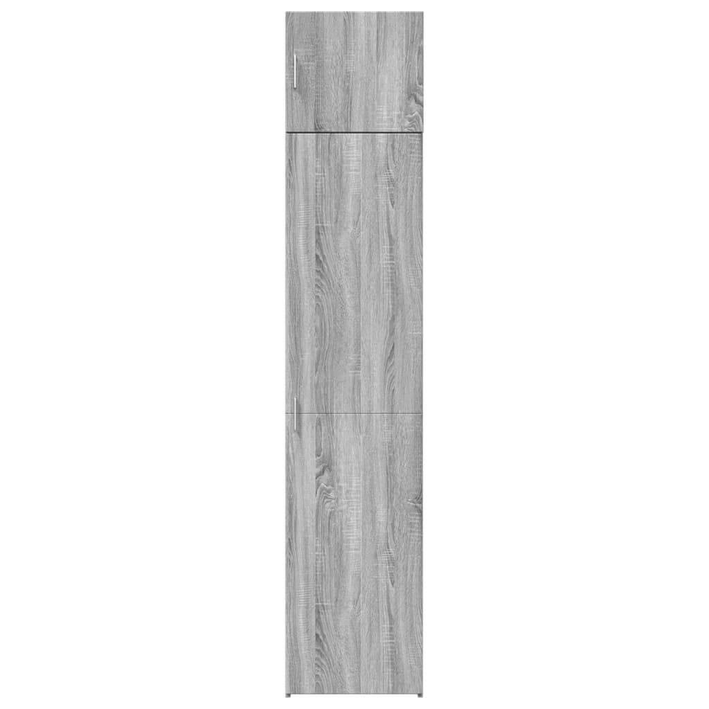 skab 45x42,5x225 cm smalt konstrueret træ grå sonoma-eg
