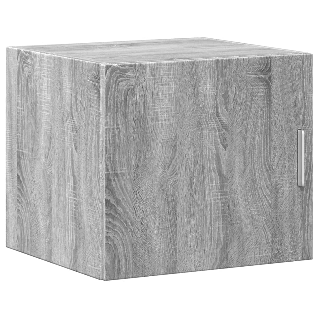 skab 45x42,5x225 cm smalt konstrueret træ grå sonoma-eg