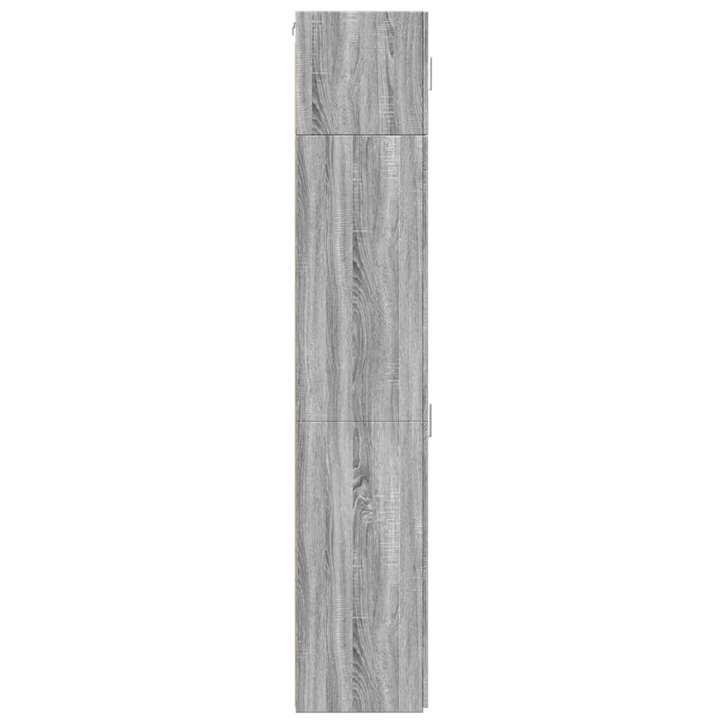 skab 45x42,5x225 cm smalt konstrueret træ grå sonoma-eg