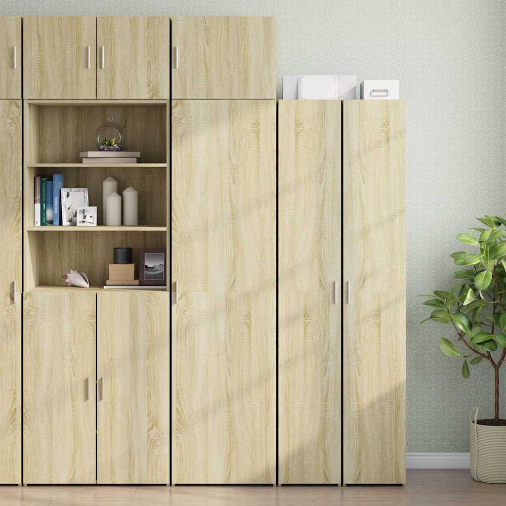 skab 50x42,5x225 cm smalt konstrueret træ sonoma-eg
