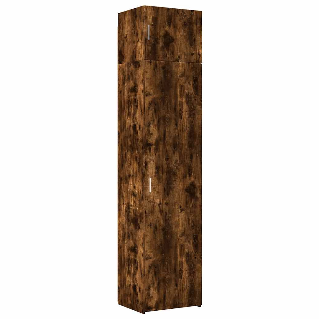 skab 50x42,5x225 cm smalt konstrueret træ røget egetræsfarve