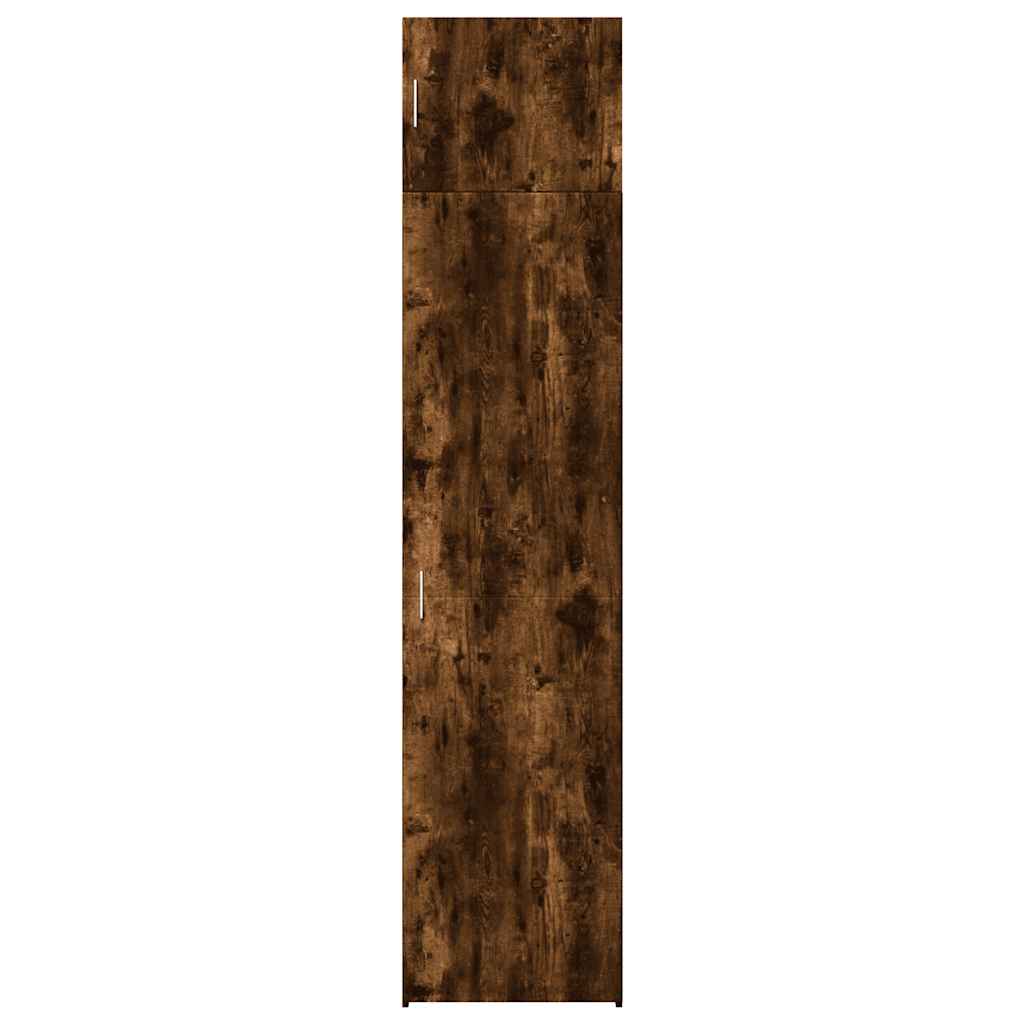 skab 50x42,5x225 cm smalt konstrueret træ røget egetræsfarve