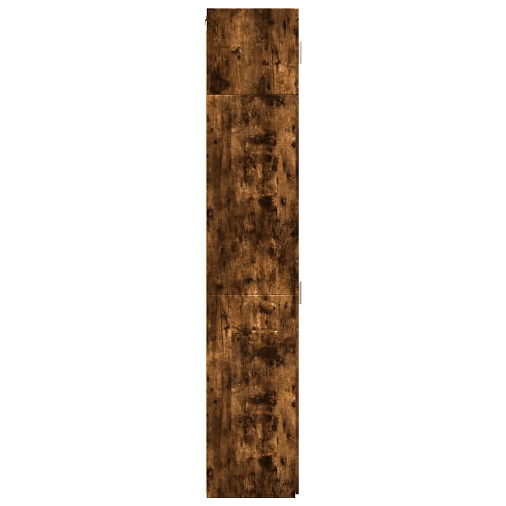 skab 50x42,5x225 cm smalt konstrueret træ røget egetræsfarve