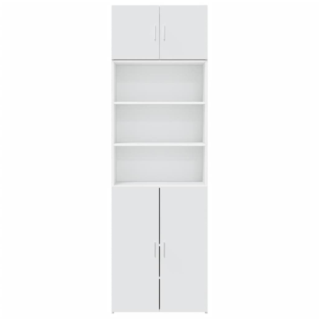 opbevaringsskab 70x42,5x225 cm konstrueret træ hvid