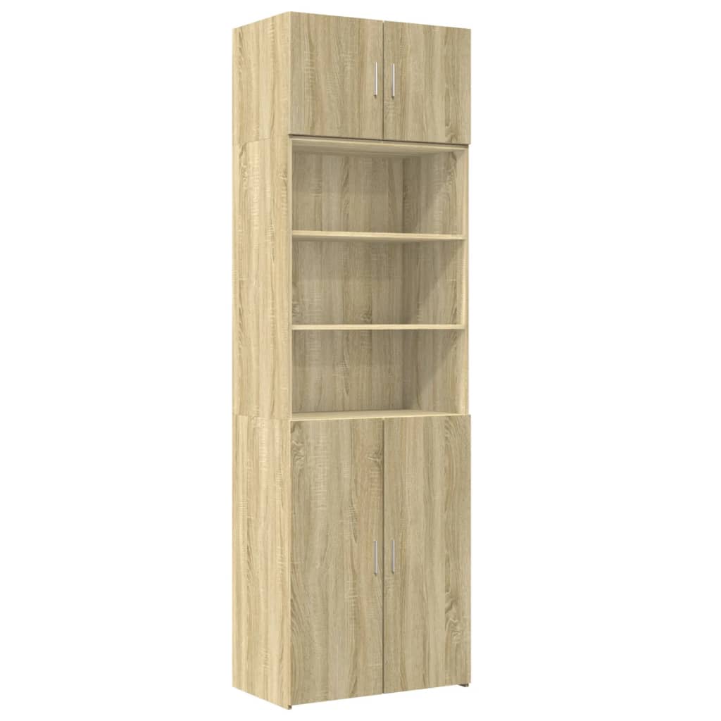 skab 70x42,5x225 cm smalt konstrueret træ sonoma-eg