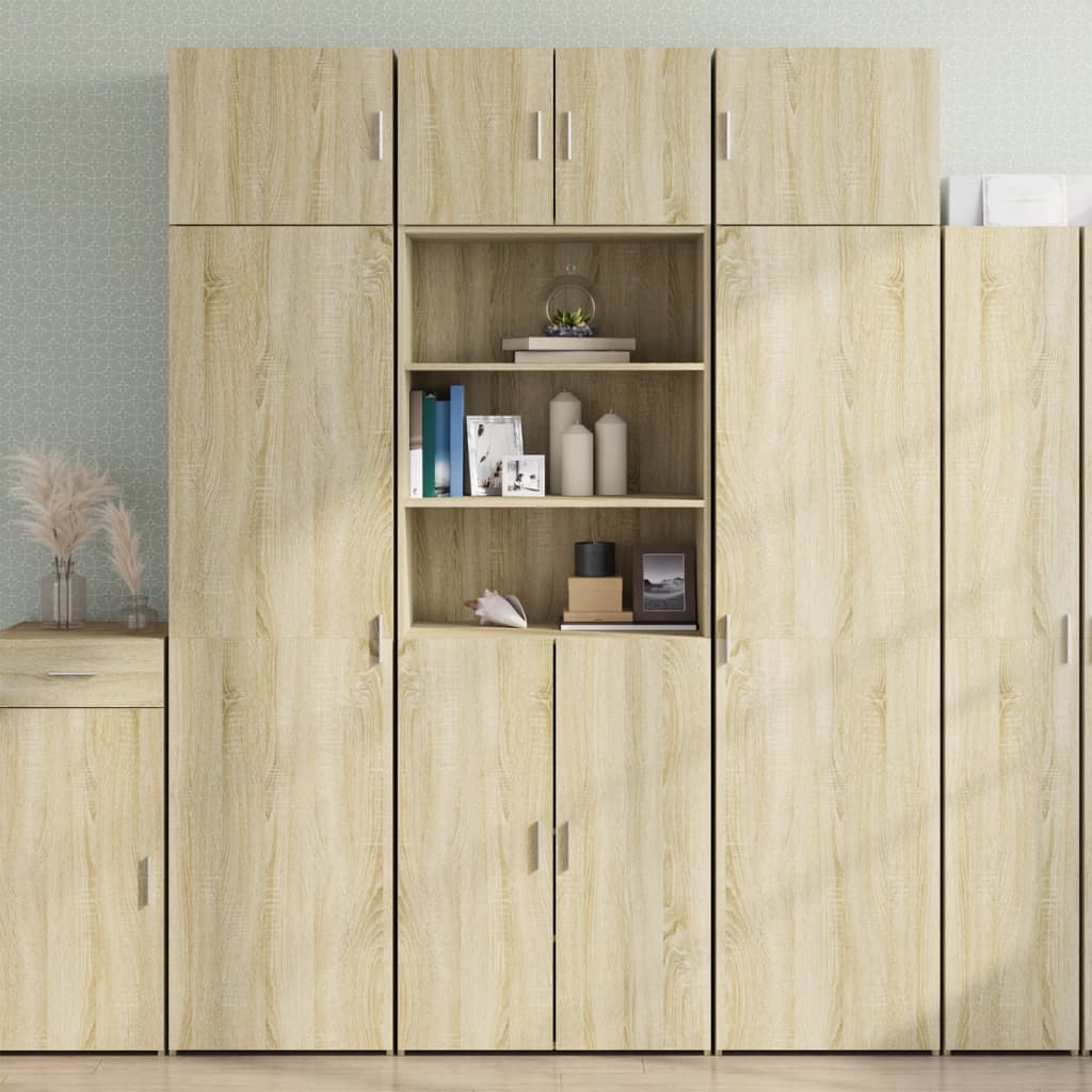 skab 70x42,5x225 cm smalt konstrueret træ sonoma-eg