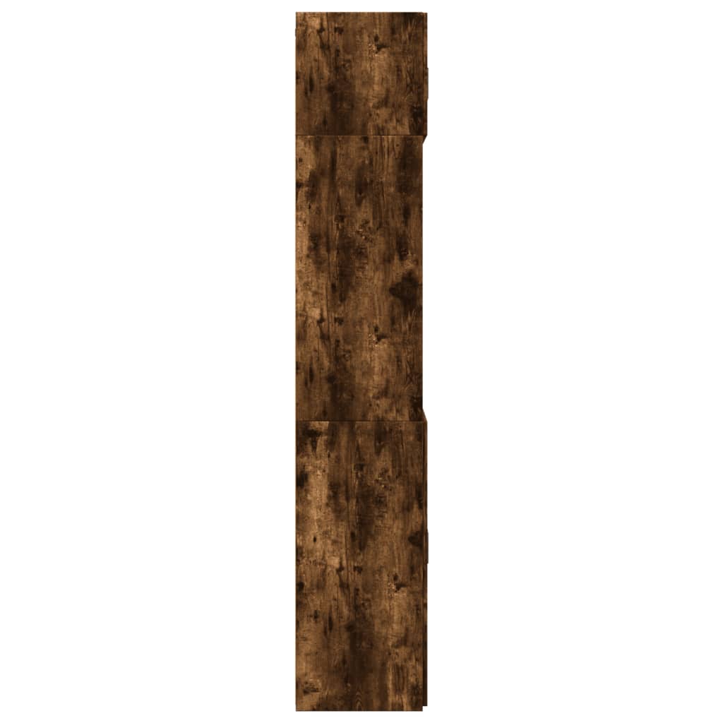 skab 70x42,5x225 cm konstrueret træ røget egetræsfarve