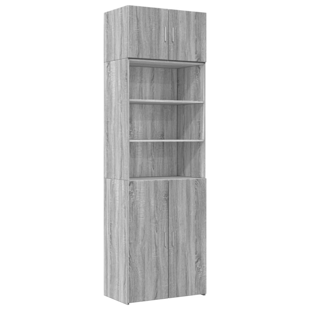 skab 70x42,5x225 cm konstrueret træ grå sonoma-eg