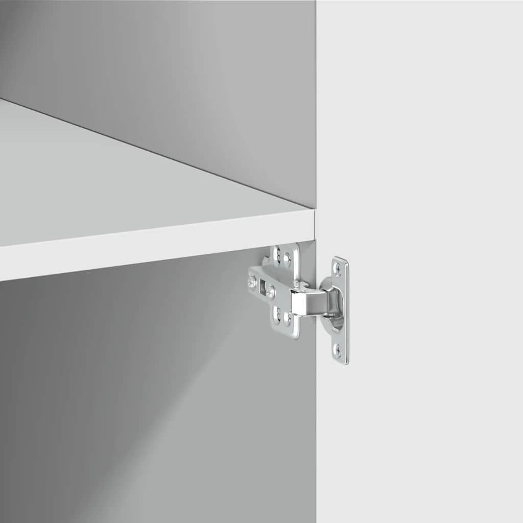 opbevaringsskab 70x42,5x225 cm konstrueret træ hvid