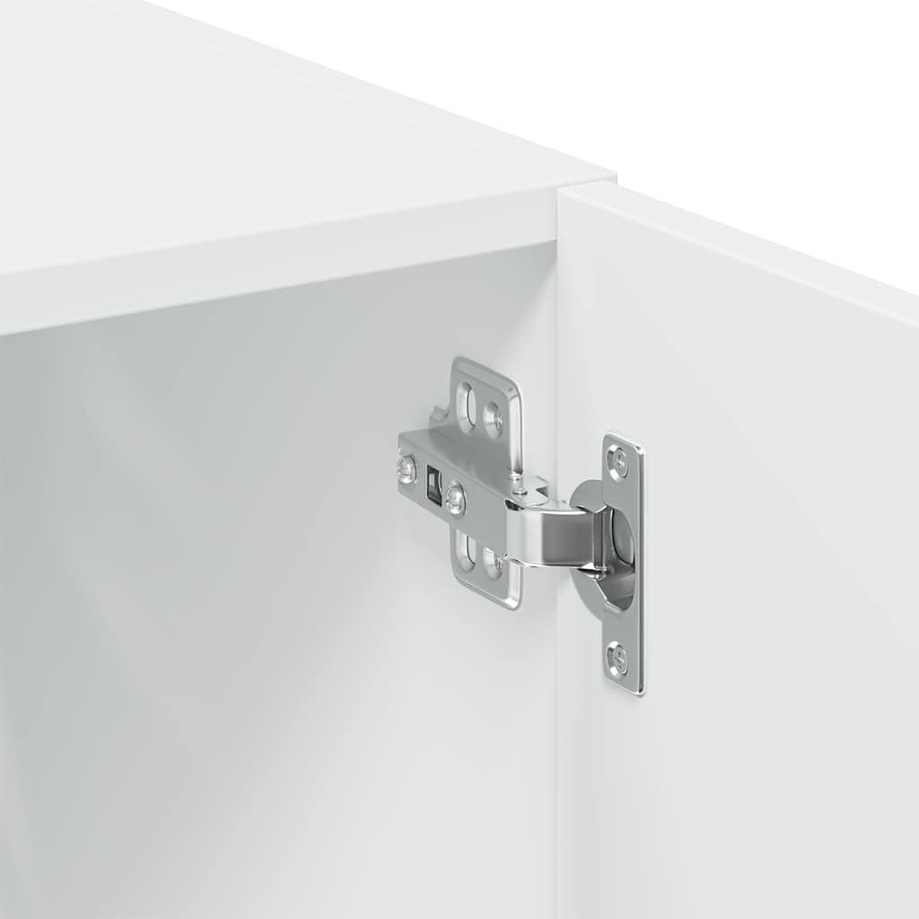 opbevaringsskab 70x42,5x225 cm konstrueret træ hvid