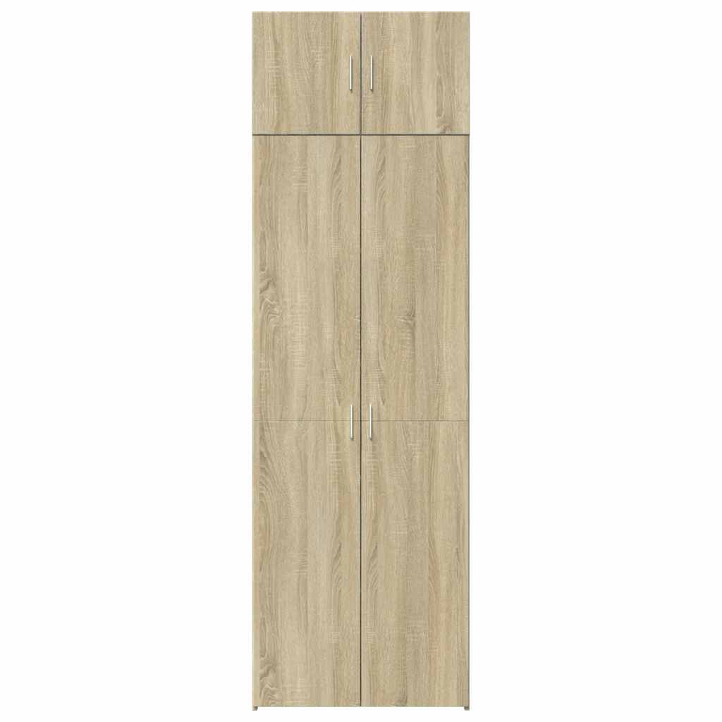 skab 70x42,5x225 cm smalt konstrueret træ sonoma-eg