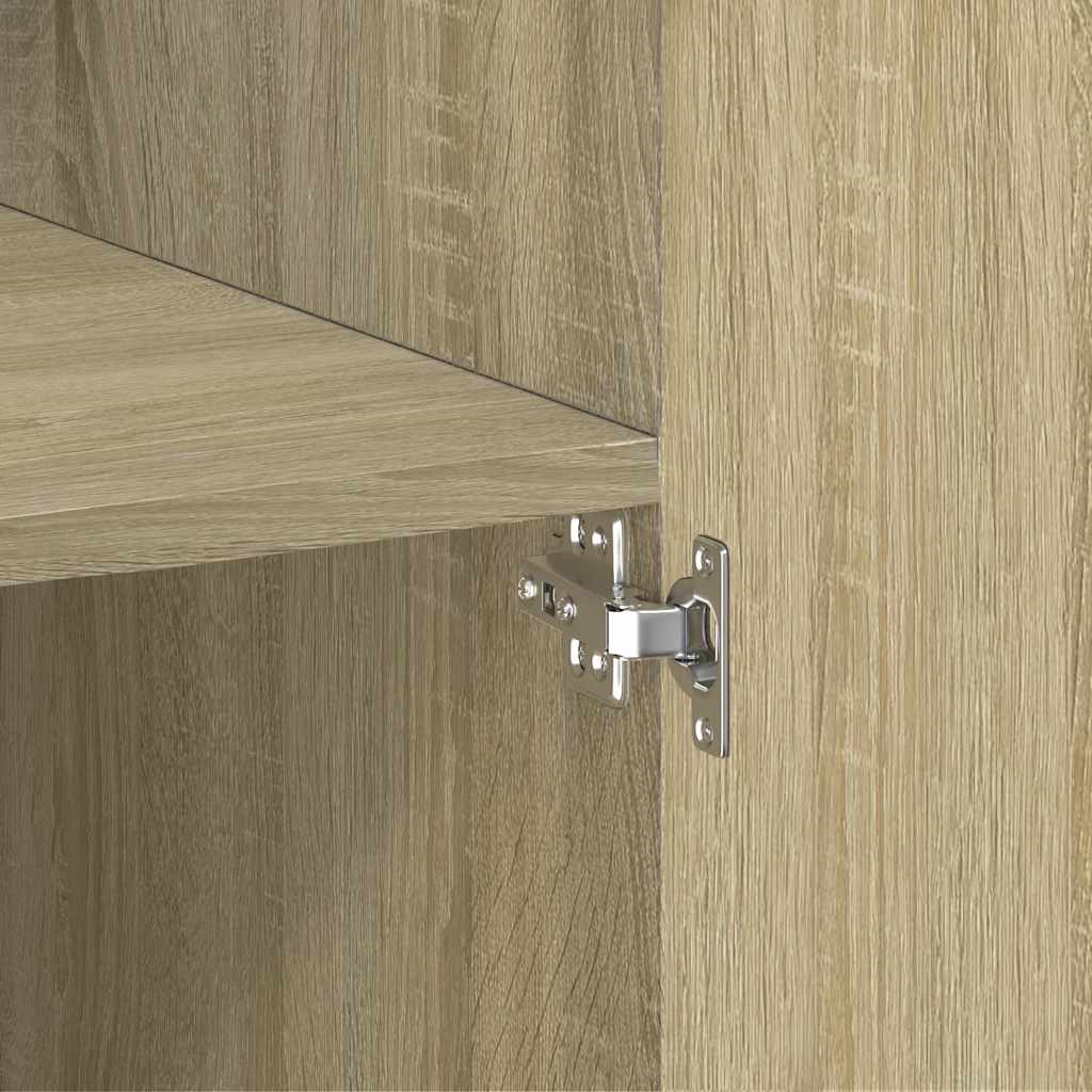 skab 70x42,5x225 cm smalt konstrueret træ sonoma-eg