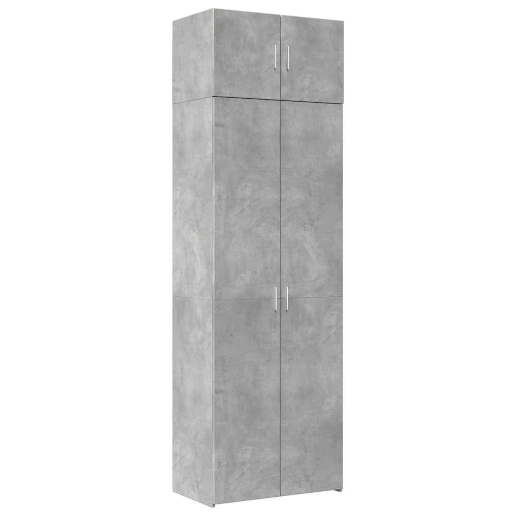 skab 70x42,5x225 cm smalt konstrueret træ betongrå
