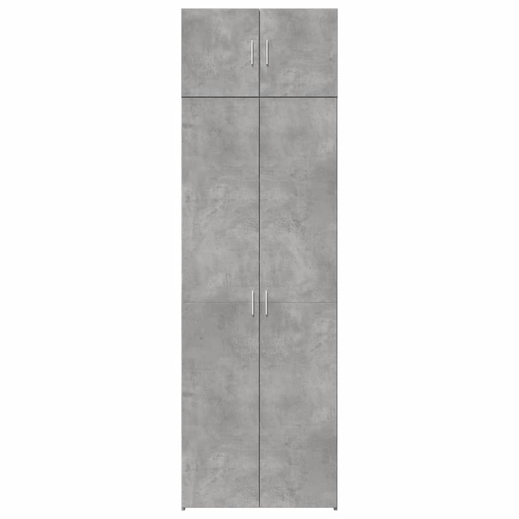 skab 70x42,5x225 cm smalt konstrueret træ betongrå