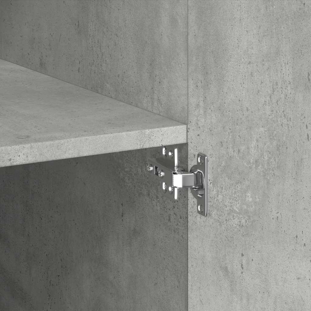 skab 70x42,5x225 cm smalt konstrueret træ betongrå