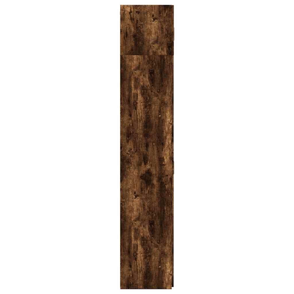 skab 70x42,5x225 cm konstrueret træ røget egetræsfarve
