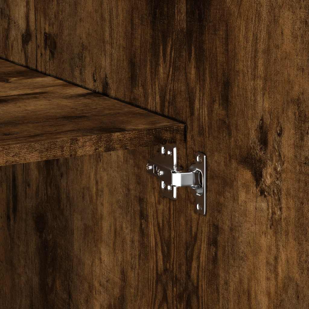 skab 70x42,5x225 cm konstrueret træ røget egetræsfarve