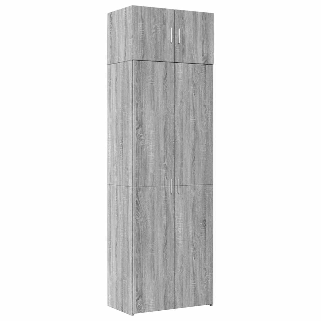skab 70x42,5x225 cm konstrueret træ grå sonoma-eg