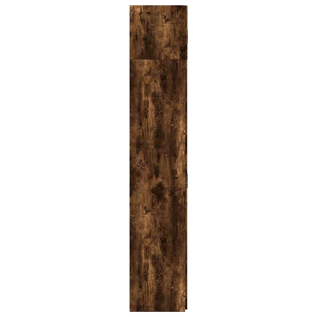 skab 70x42,5x225 cm konstrueret træ røget egetræsfarve