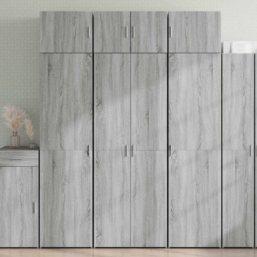 skab 70x42,5x225 cm konstrueret træ grå sonoma-eg