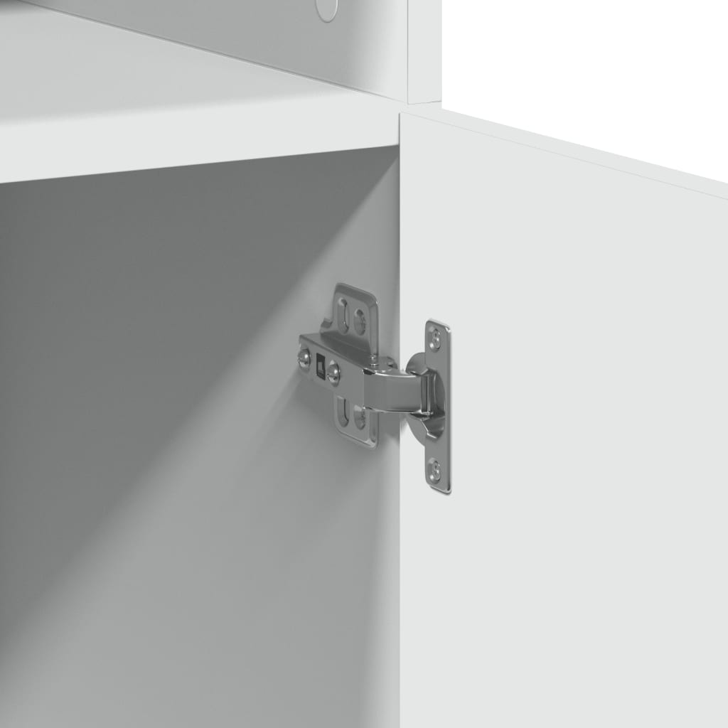 opbevaringsskab 80x42,5x225 cm konstrueret træ hvid