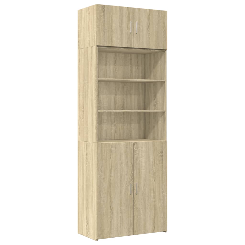 skab 80x42,5x225 cm konstrueret træ sonoma-eg
