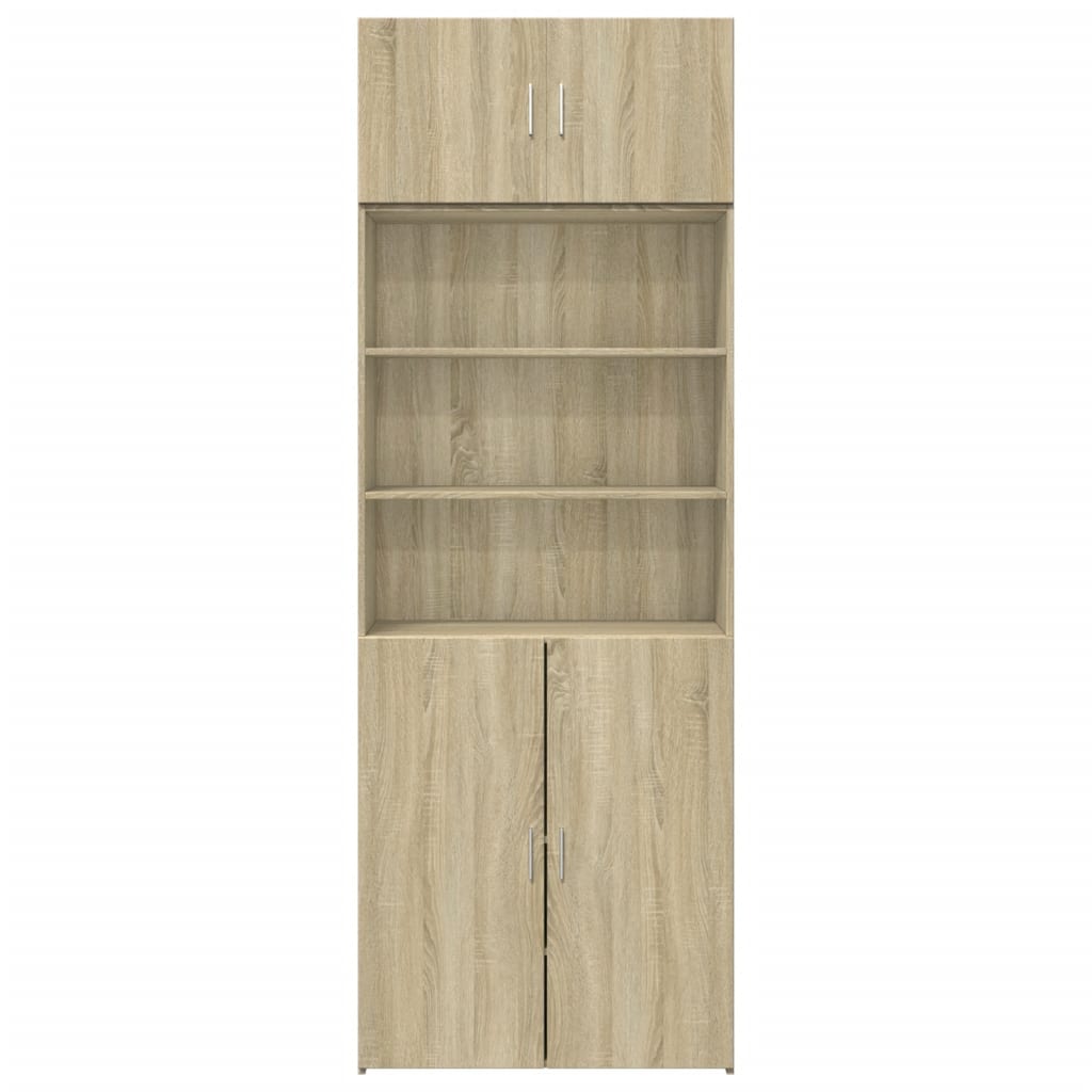 skab 80x42,5x225 cm konstrueret træ sonoma-eg