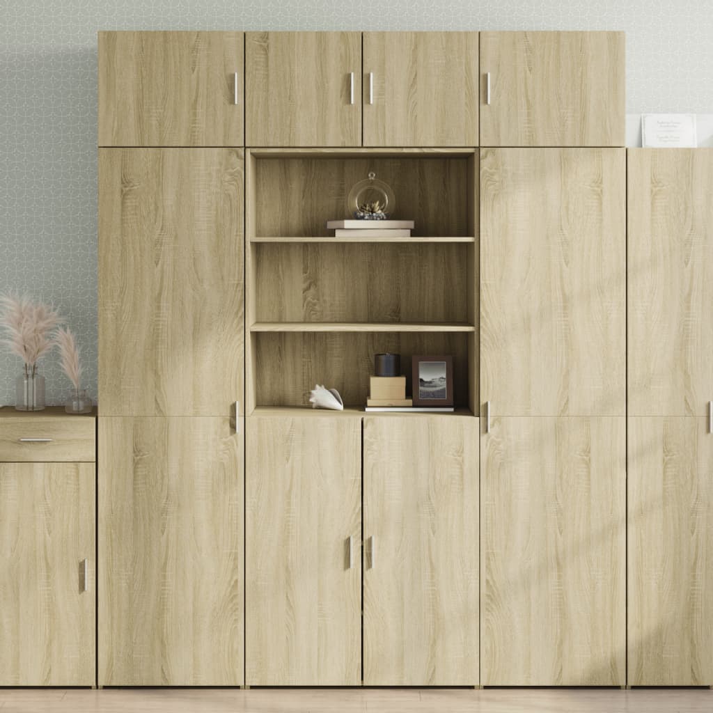 skab 80x42,5x225 cm konstrueret træ sonoma-eg