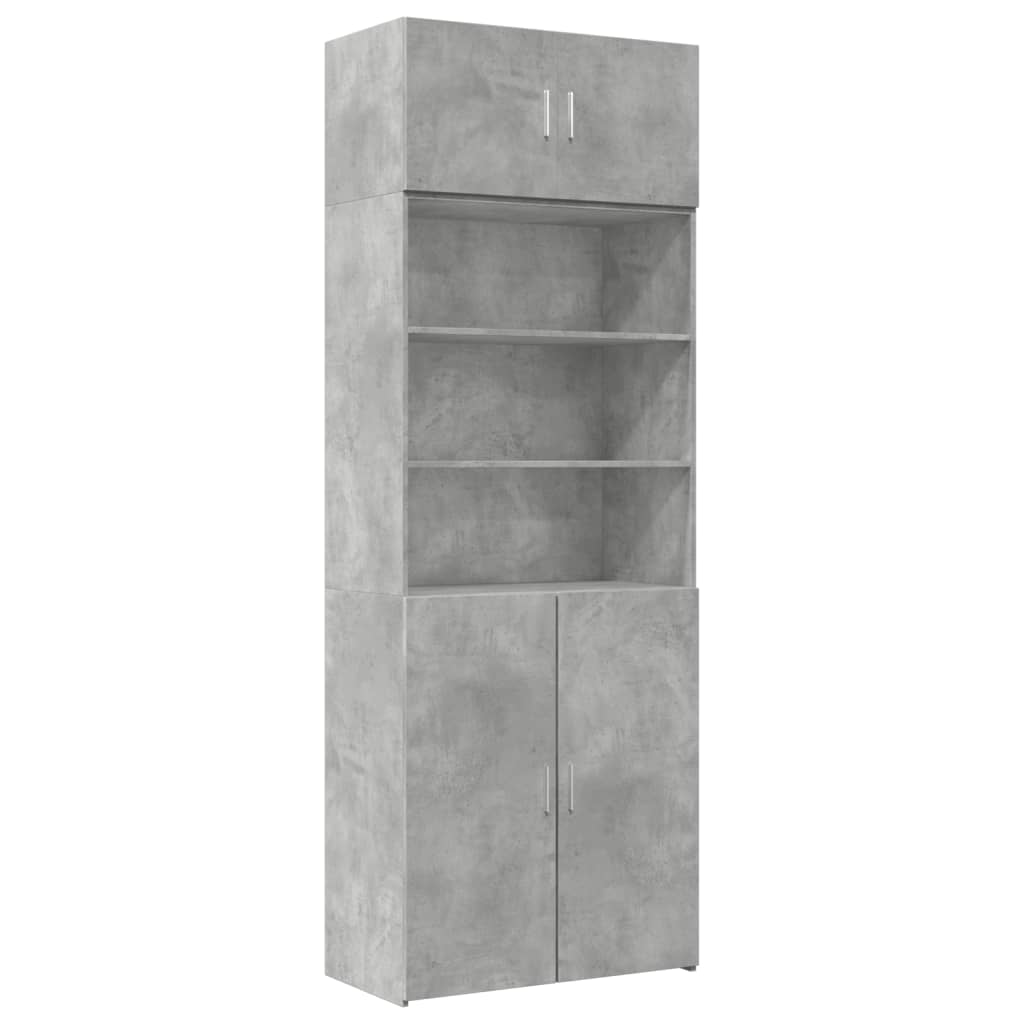 skab 80x42,5x225 cm konstrueret træ betongrå