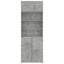 skab 80x42,5x225 cm konstrueret træ betongrå