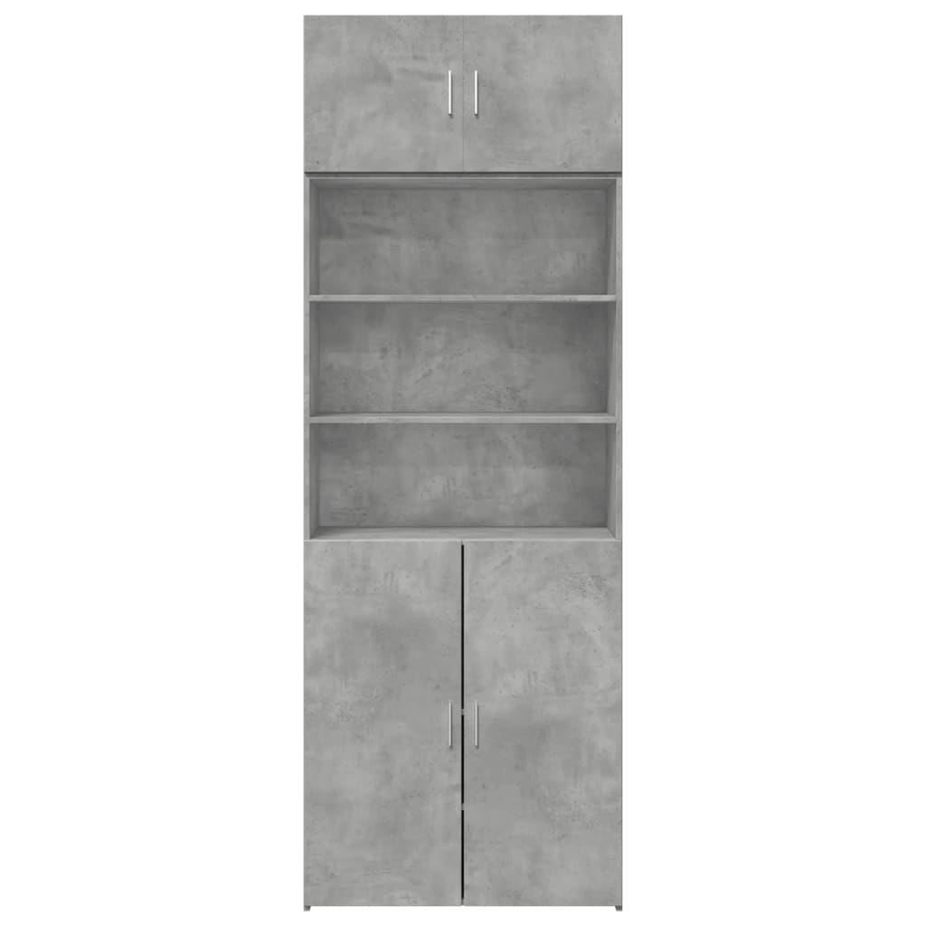 skab 80x42,5x225 cm konstrueret træ betongrå