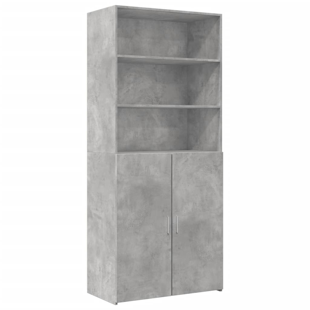 skab 80x42,5x225 cm konstrueret træ betongrå