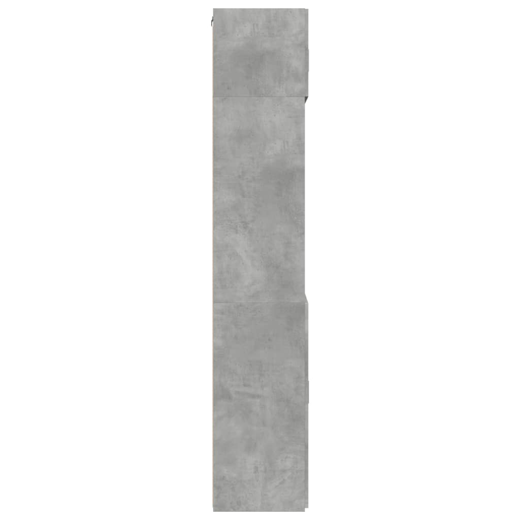 skab 80x42,5x225 cm konstrueret træ betongrå
