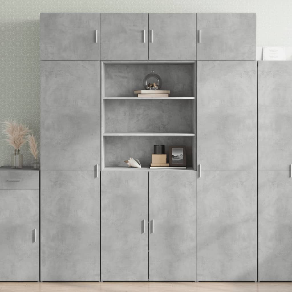 skab 80x42,5x225 cm konstrueret træ betongrå